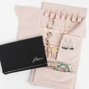 JBloom Travel Jewelry Organizer Blush Pink with Black Cover Bin4